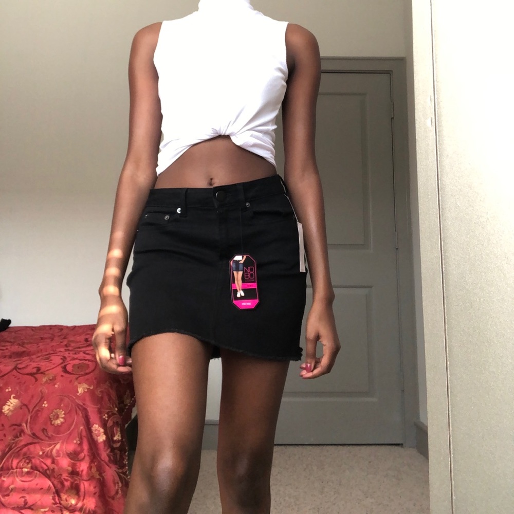 Jean mini skirt